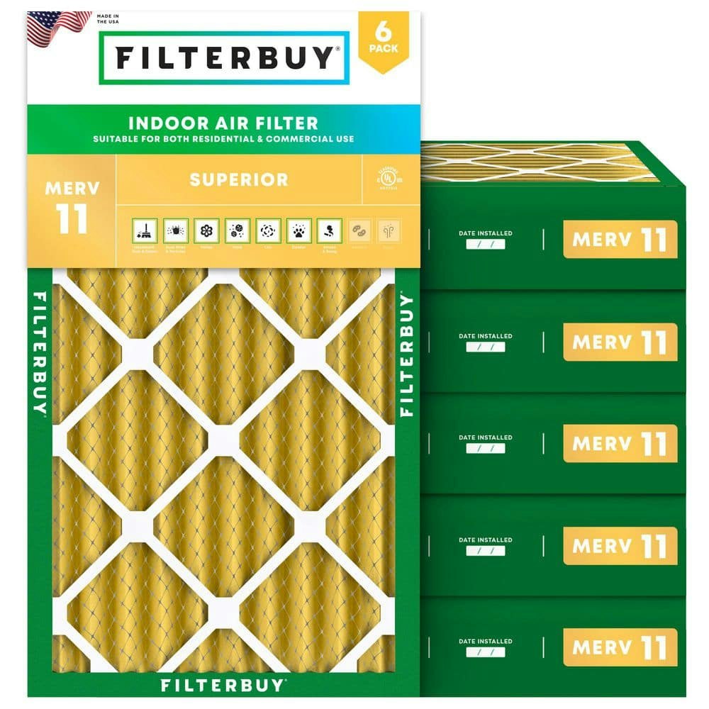 14" x 36" x 4" MERV 11 Allergen Defense Pleated Furnace Air Filter 6-Pack: $193.98