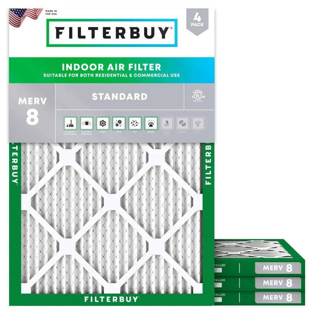16" x 22.25" x 1" MERV 8 Pleated HVAC Air Filter 4-Pack: $58.96 16" x 22.25" x 1" MERV 8 Pleated HVAC Air Filter 4-Pack: $58.96