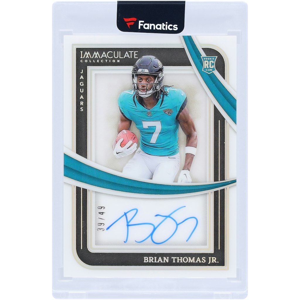 Brian Thomas Jr. Autographed 2024 Panini Immaculate Collection Rookie Shadowbox Sigs Card #39/49: $299.99