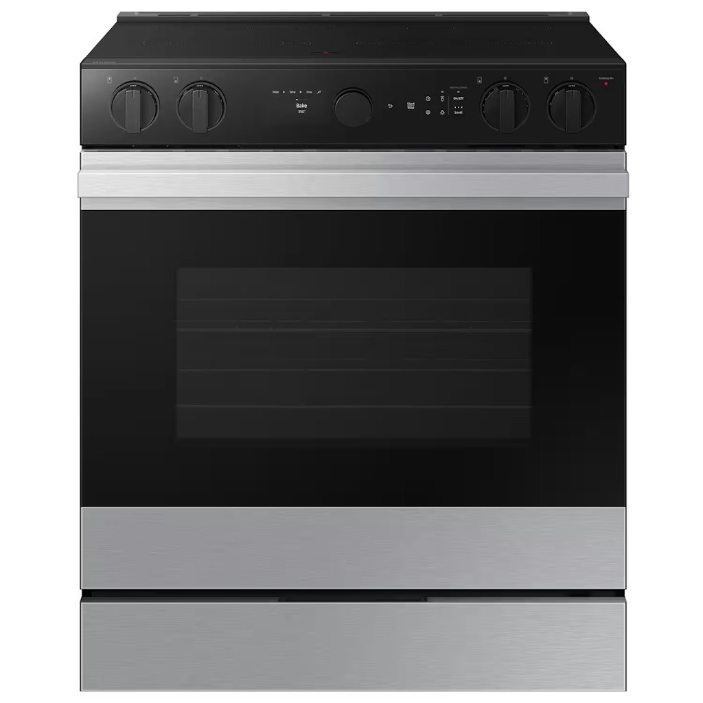 Samsung 30" Wide 5-Element Bespoke Smart Slide-In 6.3-cu. ft. Electric Range w/ Air Sous Vide & Air Fry: $900