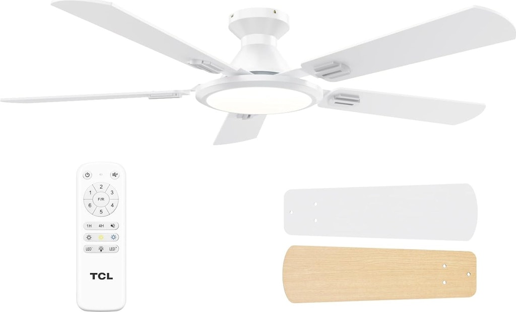 TCL 52" Low Profile Ceiling Fan w/ LED Light: $69.29