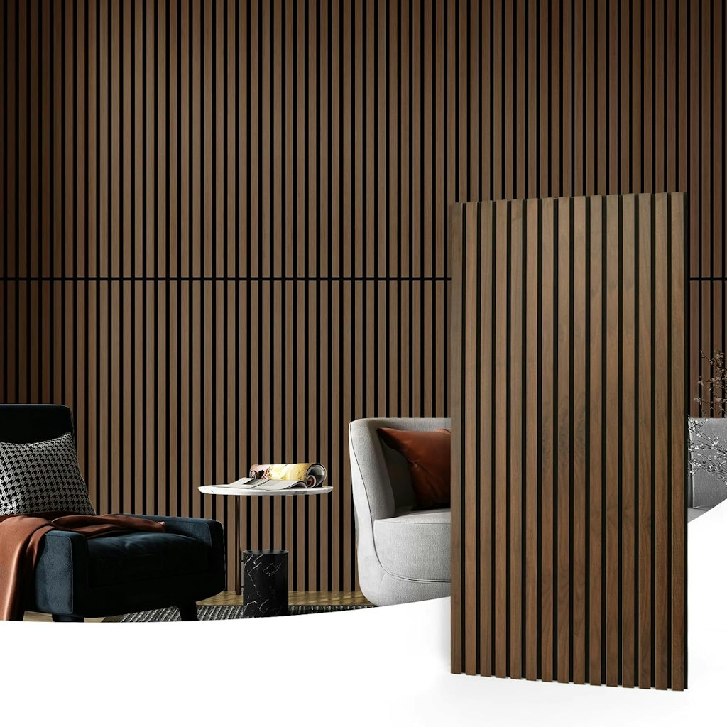  Art3d 47.2" x 23.6" Wood Slat Acoustic Wall & Ceiling Panels 4-Pack : $133