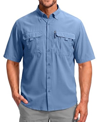 Betbo Men's Short Sleeve Fishing Shirt for $12 + free shipping w/ Prime