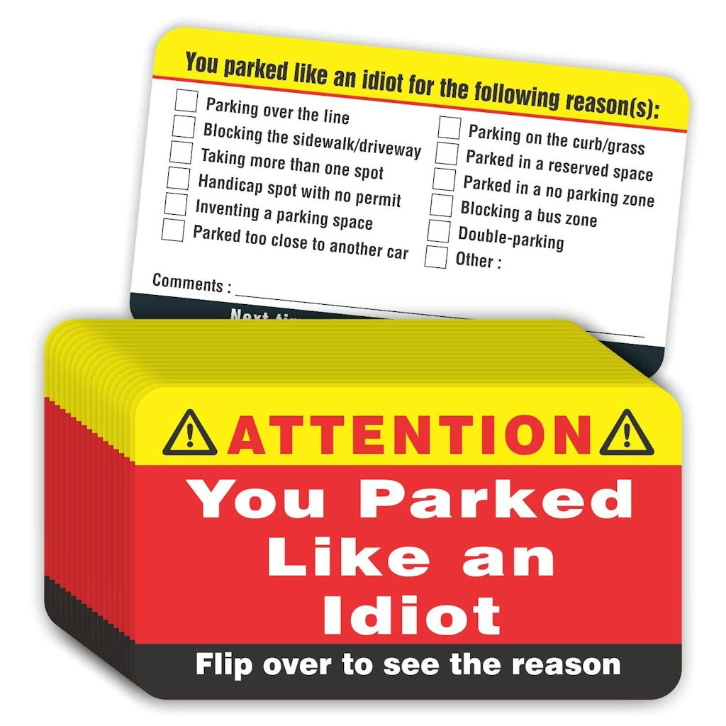 You Parked Like an IdiotCard 100-Pack: $6.50