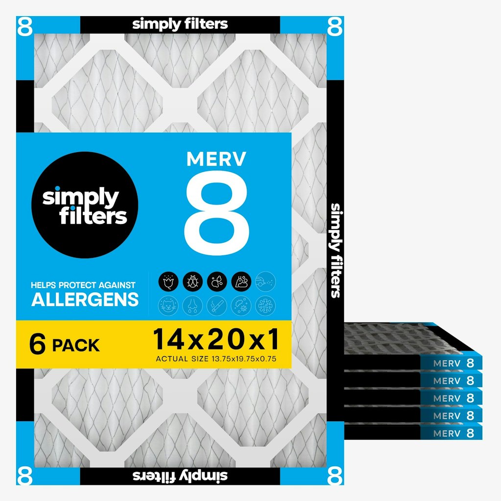 Simply 14"x20"x1" MERV 8 Air Filter 6-Pack: $27 w/ Sub & Save