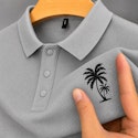 Men's Palm Tree Embroidered Cotton Pique Polo Shirt for 2 for $11 + $18 shipping