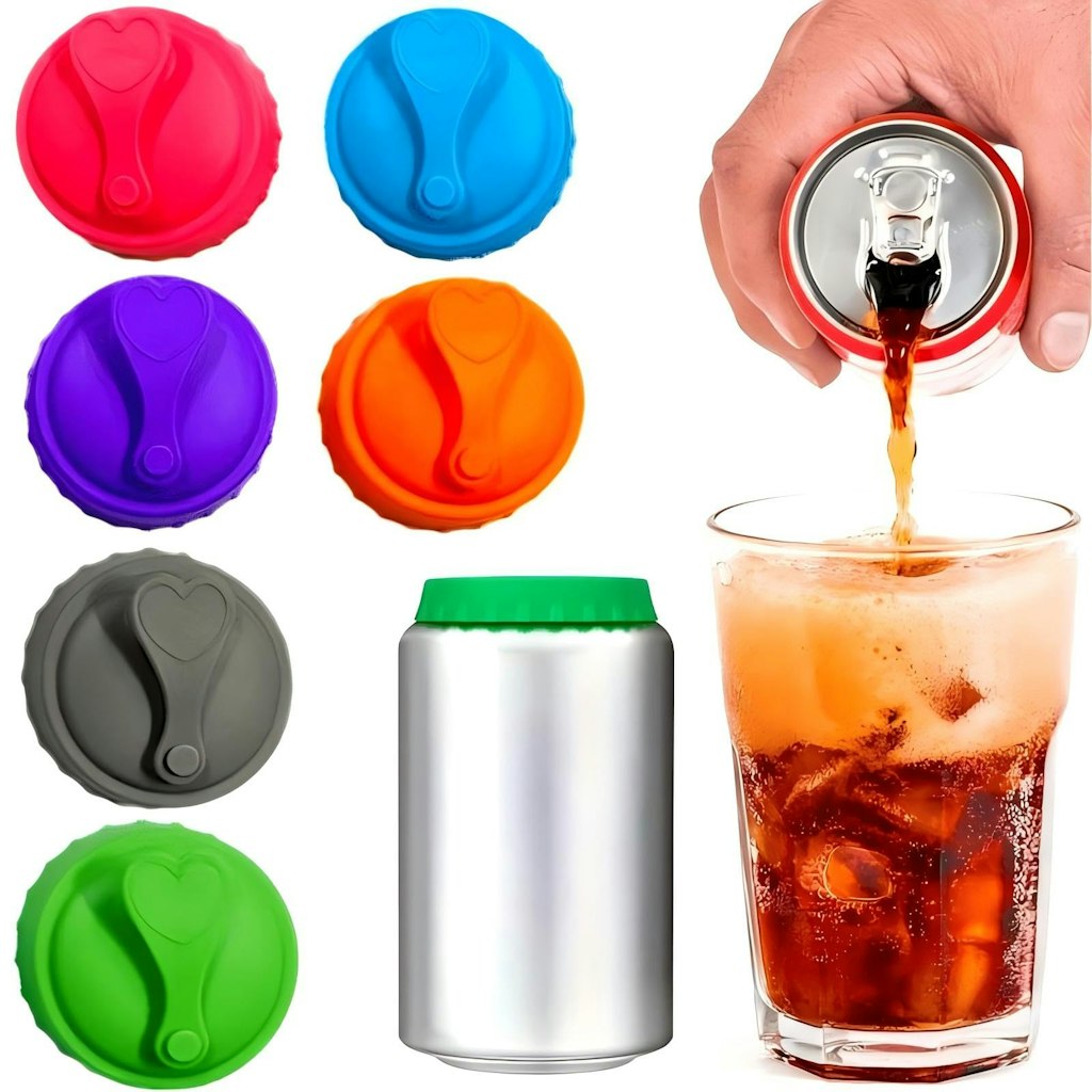 Silicone Reusable Soda Can Lids 6-Pack: $2.87
