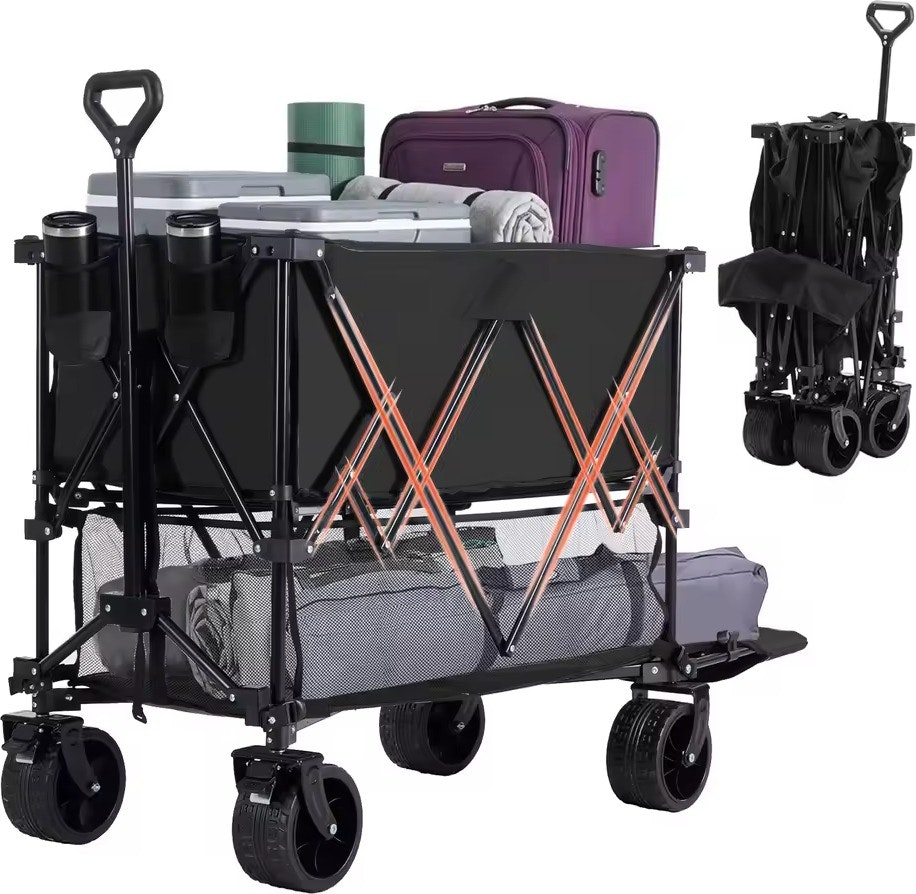 JHK Double Decker Foldable Garden and Beach Cart: $86