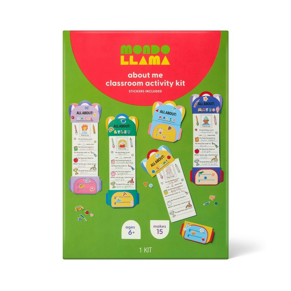 Mondo Llama All About Me Classroom Craft Kit 5-Count: $5 Mondo Llama All About Me Classroom Craft Kit 5-Count: $5