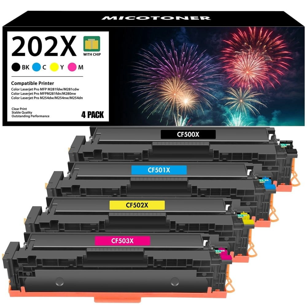 202X Toner Cartridge 4-Pack: $39.27