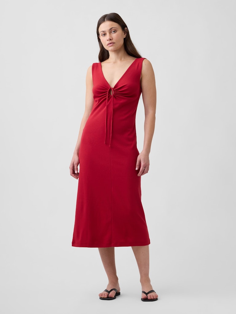Tie-Front Midi Dress: $29.99 Tie-Front Midi Dress: $29.99