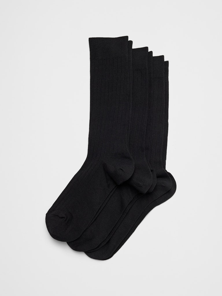 Ribbed Dress Socks 3-Pack: $17.50