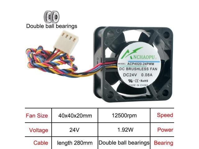 ACP4020 40mm 24V PWM Cooling Fan: $25 ACP4020 40mm 24V PWM Cooling Fan: $25