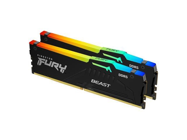 Kingston FURY Beast RGB 32GB DDR5 5600MT/s Desktop Memory 2-Pack: $649.99 Kingston FURY Beast RGB 32GB DDR5 5600MT/s Desktop Memory 2-Pack: $649.99