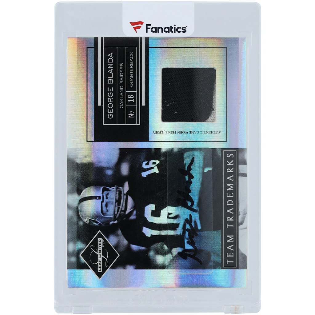 George Blanda Oakland Raiders Autographed 2007 Leaf Limited Relic Card: $299.99 George Blanda Oakland Raiders Autographed 2007 Leaf Limited Relic Card: $299.99