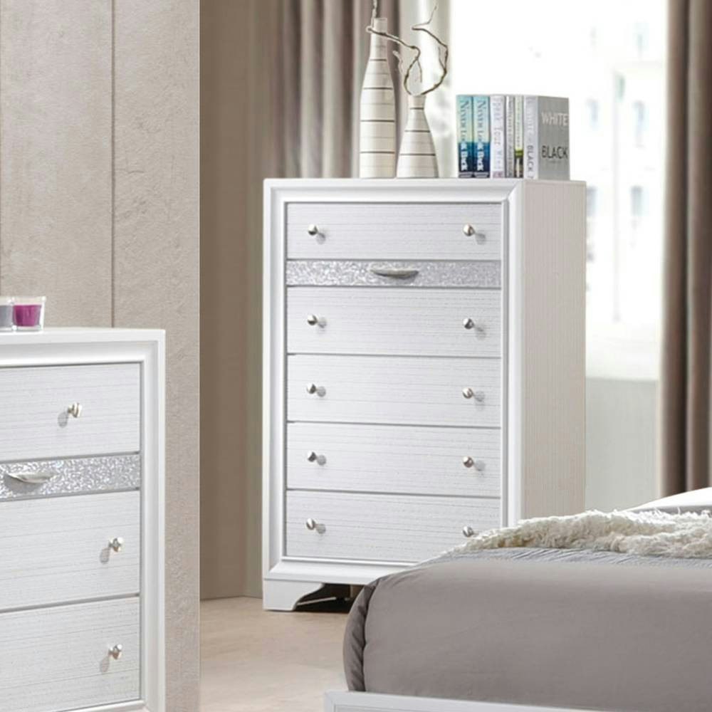 Acme Furniture Naima 34-inch 5-Drawer Wood Vertical Dresser: $620.99 Acme Furniture Naima 34-inch 5-Drawer Wood Vertical Dresser: $620.99
