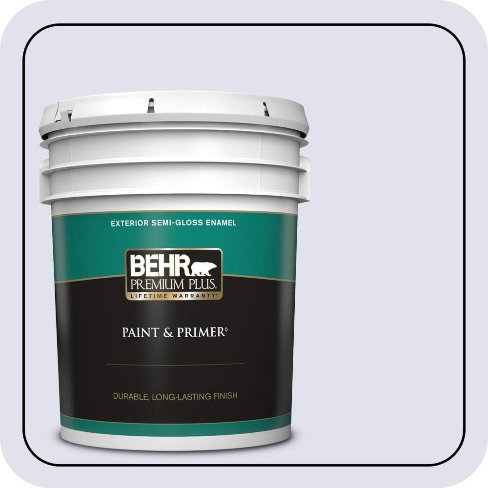 Behr Premium Plus 5-Gallon White Lavender Semi-Gloss Exterior Paint and Primer: $235