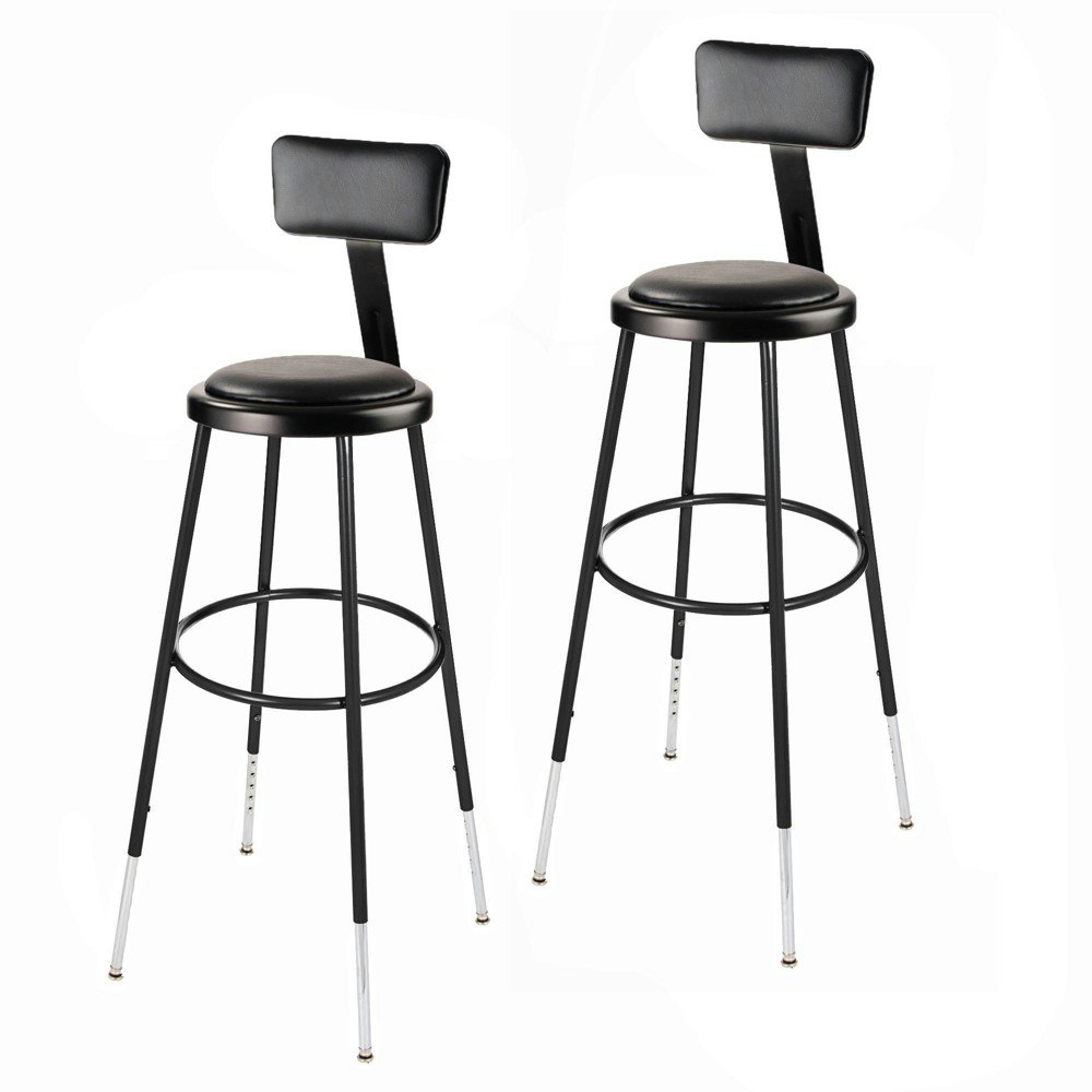 Hampden Furnishings Height Adjustable Vinyl Padded Steel Barstools 2-Pack: $259.99