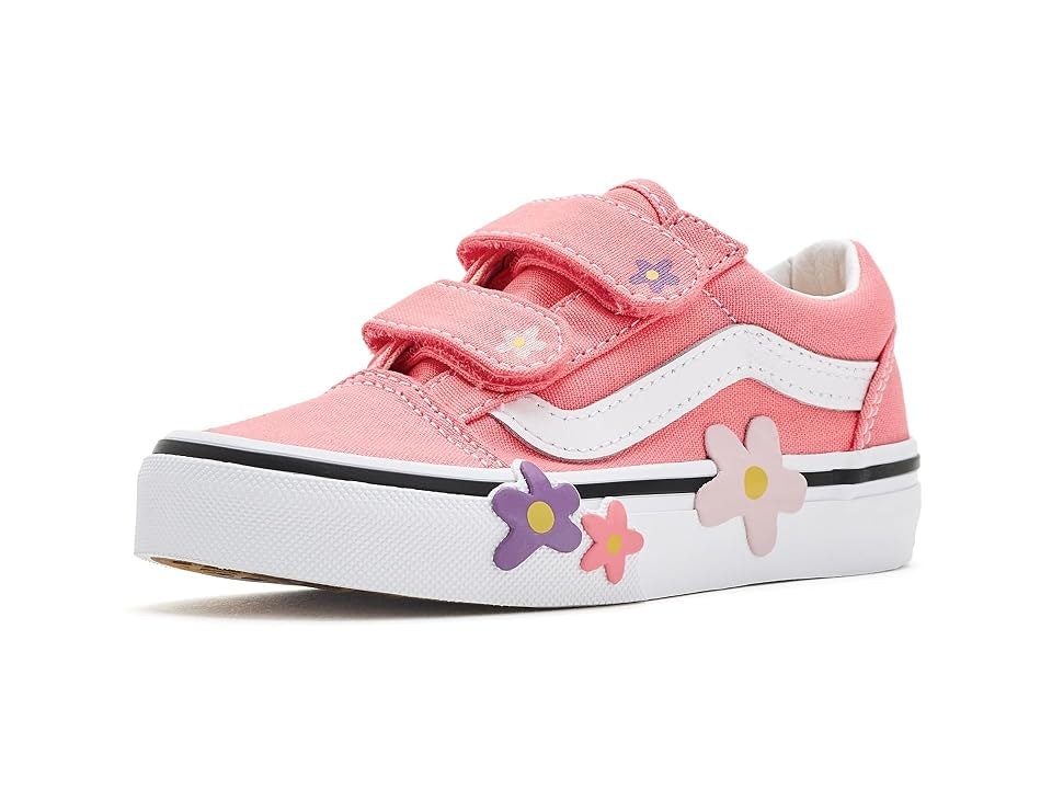 Vans Kids Old Skool V Flower Shoes 1.5 Little Kid: $48