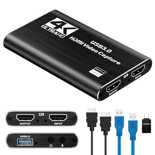 Papeaso 1080p 60FPS USB 3.0 HDMI Capture Card: $22.99