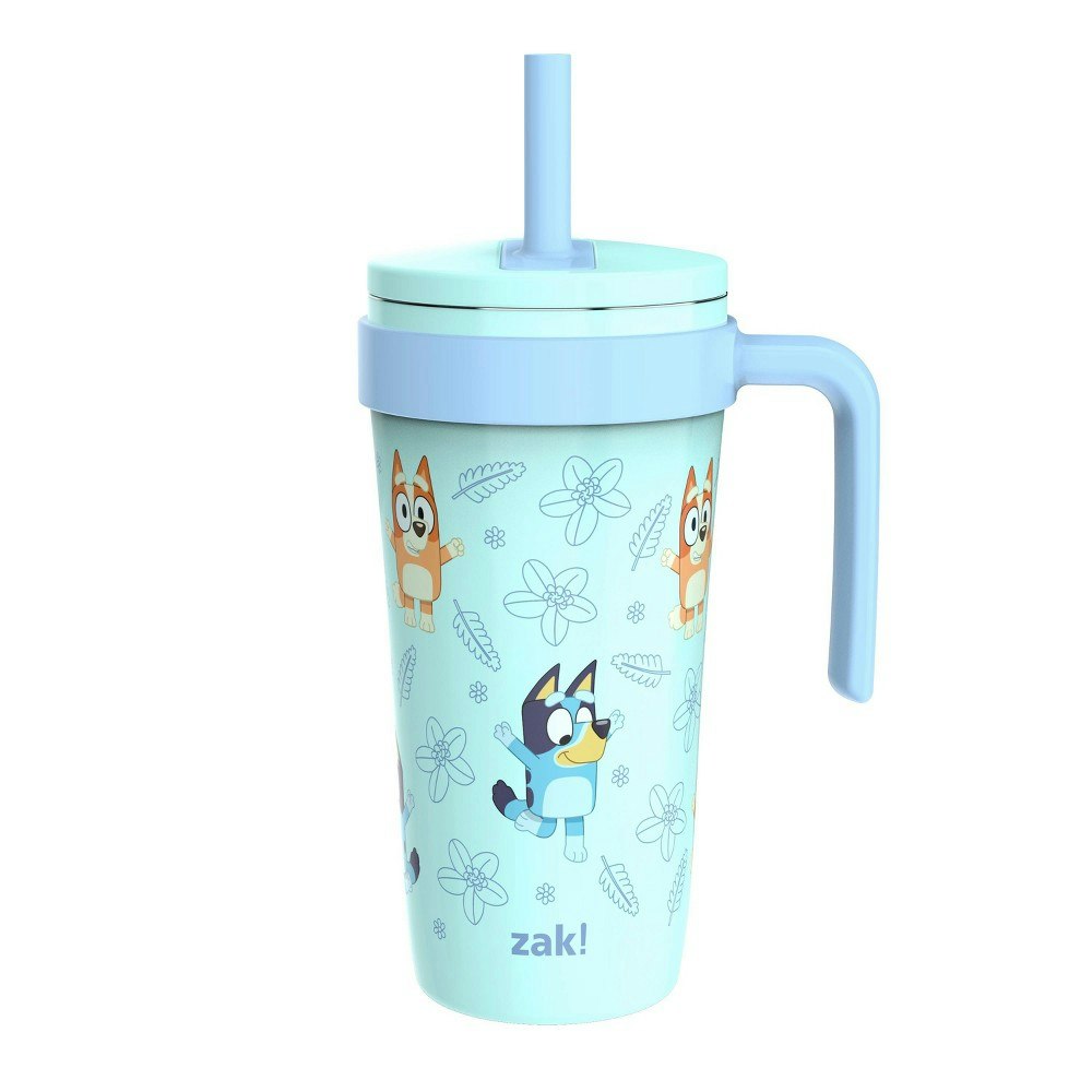 Zak Designs 18oz Bluey Stainless Steel Vacuum Straw Tumbler: $15.99