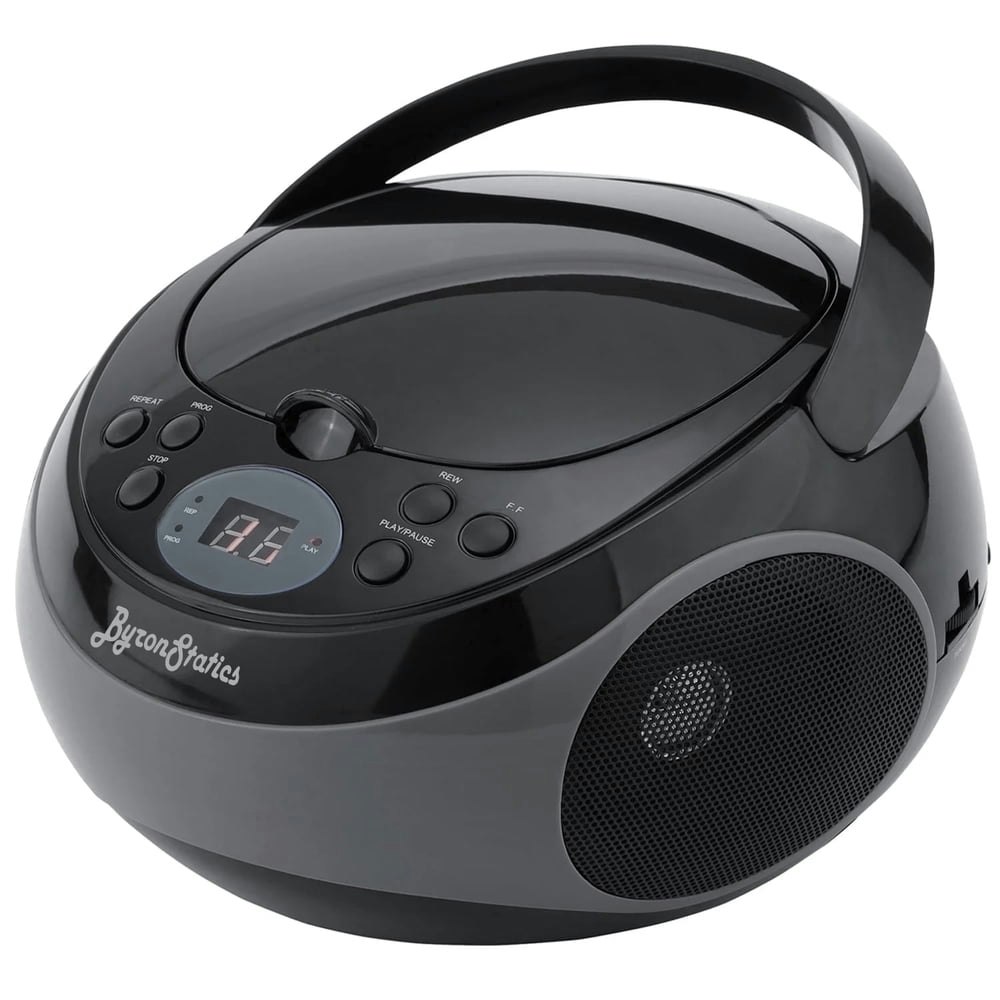 Byron Statics Portable CD Player and AM/FM Radio: $27.89