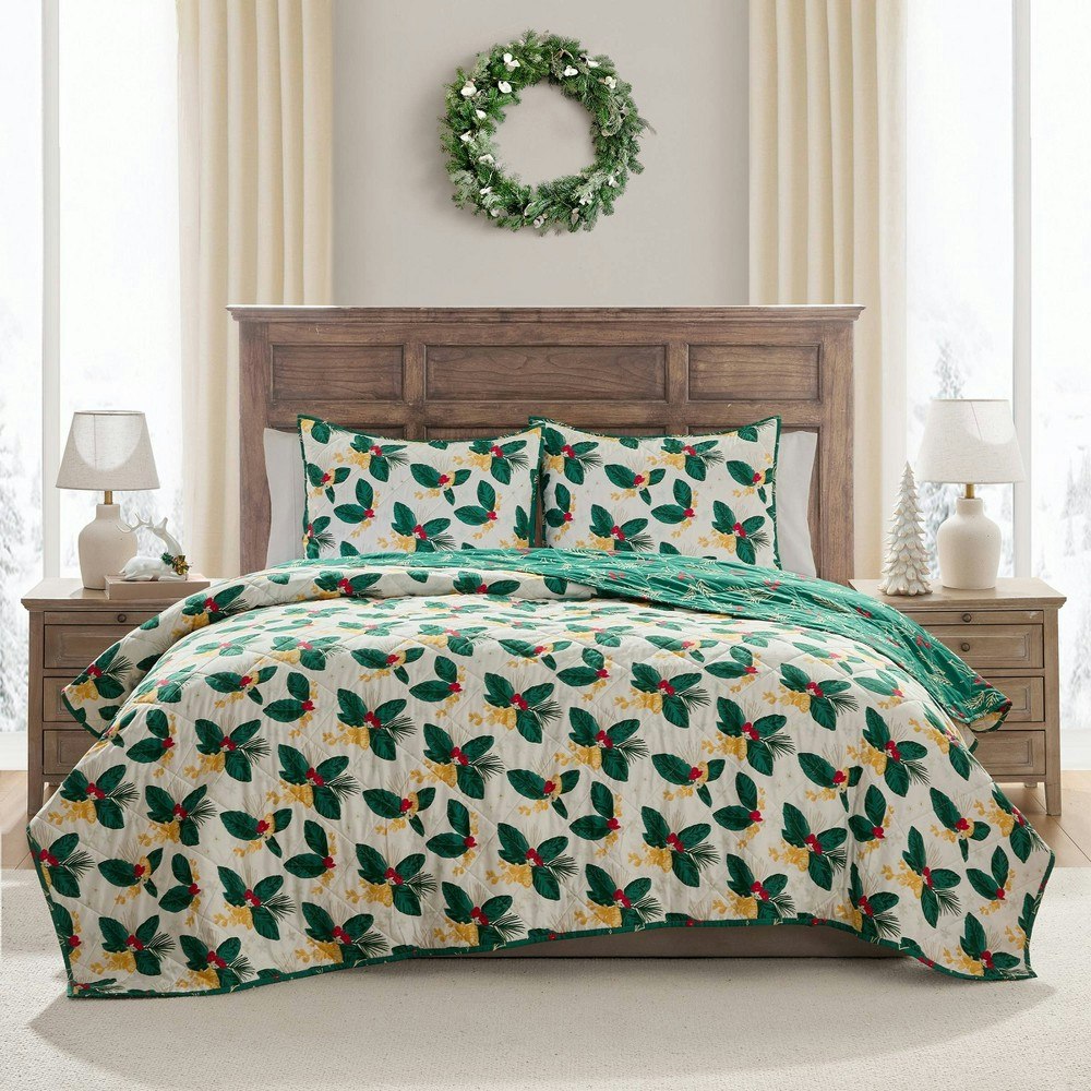 Hallmark King Poinsettia Holiday Quilt Set: $69.99 Hallmark King Poinsettia Holiday Quilt Set: $69.99