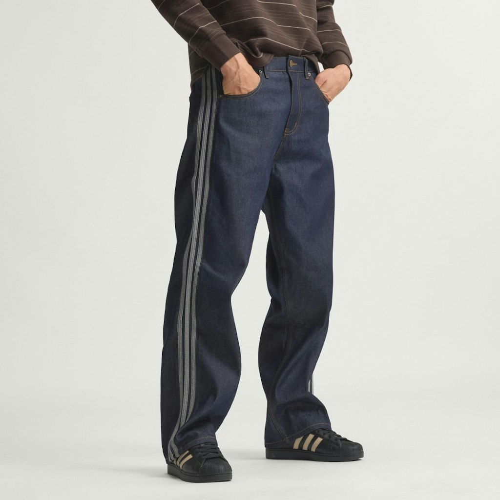 Firebird Adicolor Mid-Rise Straight Leg Denim Jeans: $110 Firebird Adicolor Mid-Rise Straight Leg Denim Jeans: $110