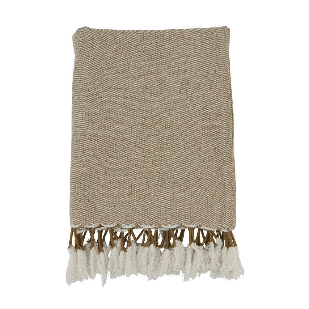 Saro Lifestyle 50"x60" Boho Tassel Throw Blanket: $28.28