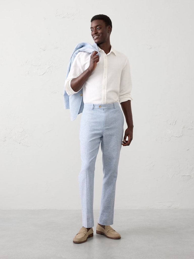 Linen-Blend Herringbone Suit Trouser: $95 Linen-Blend Herringbone Suit Trouser: $95