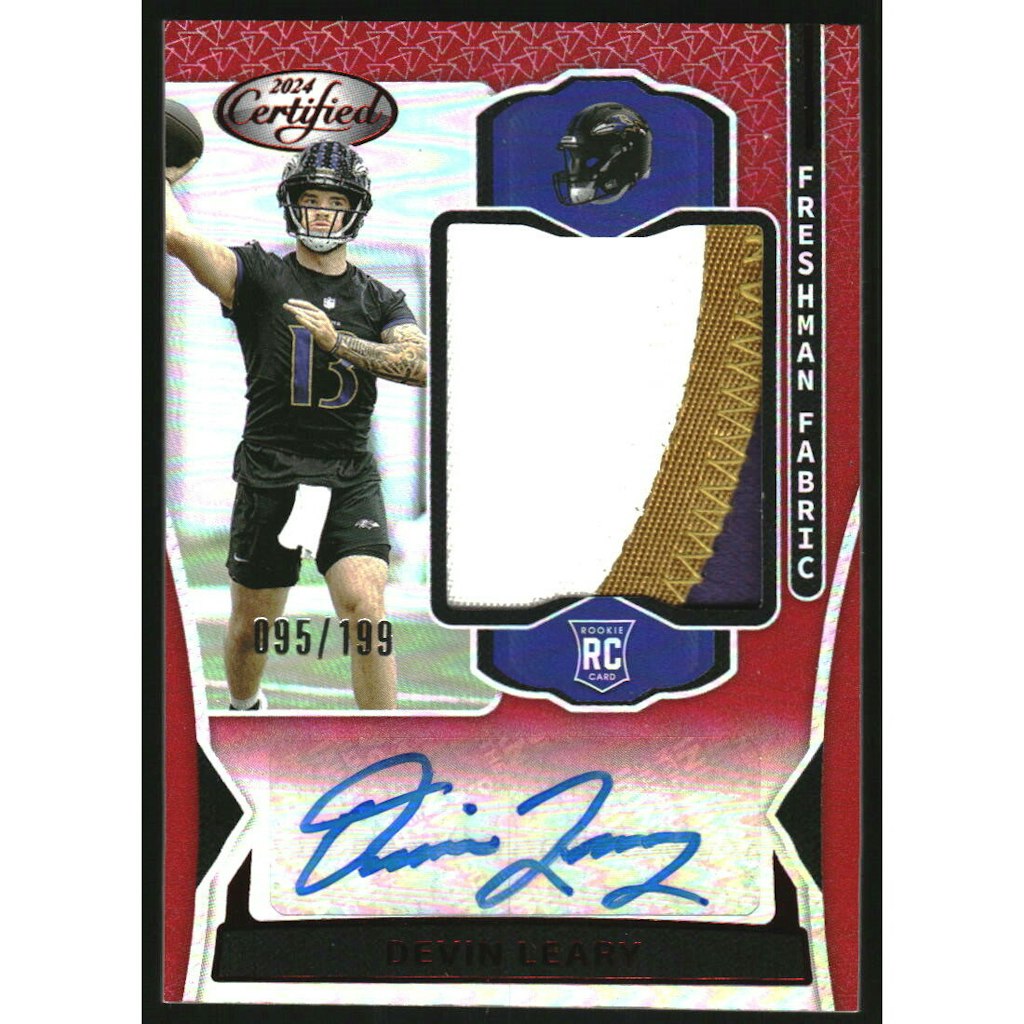 2024 Certified Devin Leary Freshman Fabric Mirror Signatures #41 Trading Card: $12 2024 Certified Devin Leary Freshman Fabric Mirror Signatures #41 Trading Card: $12