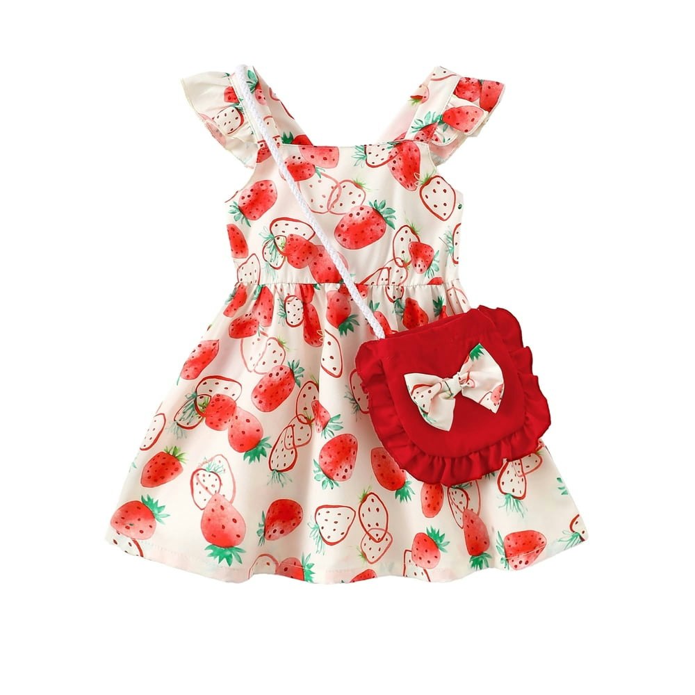 Baby Girl Strawberry Summer Dress with Matching Bag: $8.98 Baby Girl Strawberry Summer Dress with Matching Bag: $8.98