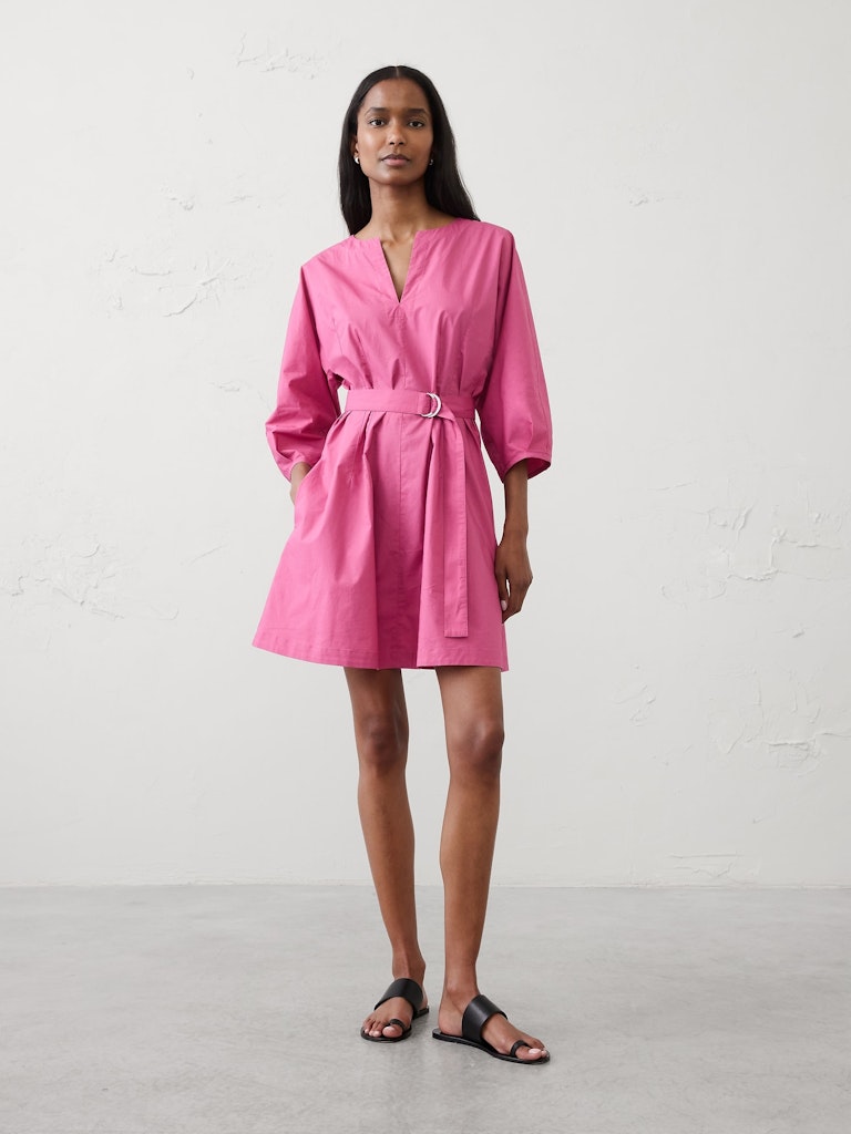 Split-Crewneck Above-Knee Dress: $65 Split-Crewneck Above-Knee Dress: $65