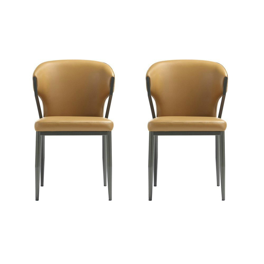Manhattan Comfort Kirsten Vegan Leather Dining Chair 2-Pack: $659.99 Manhattan Comfort Kirsten Vegan Leather Dining Chair 2-Pack: $659.99