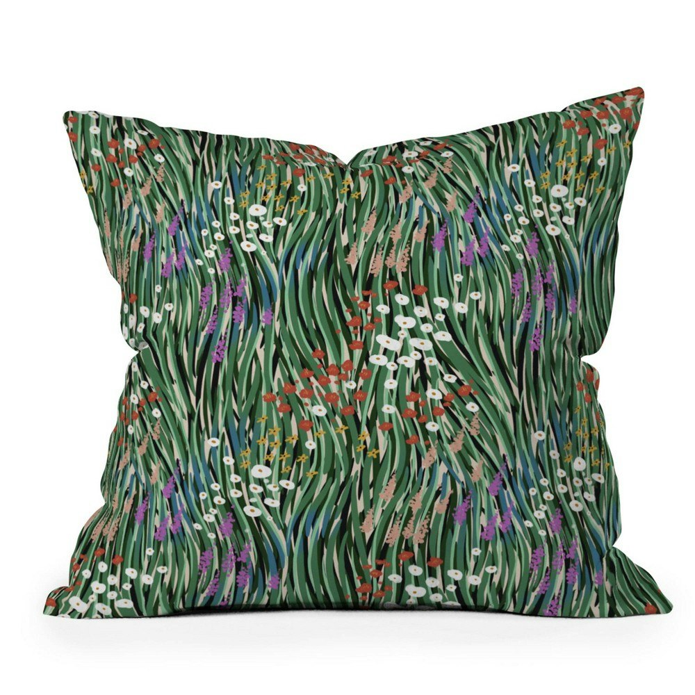 26" x 26" Windy Day in Garden Outdoor Throw Pillow: $82.99