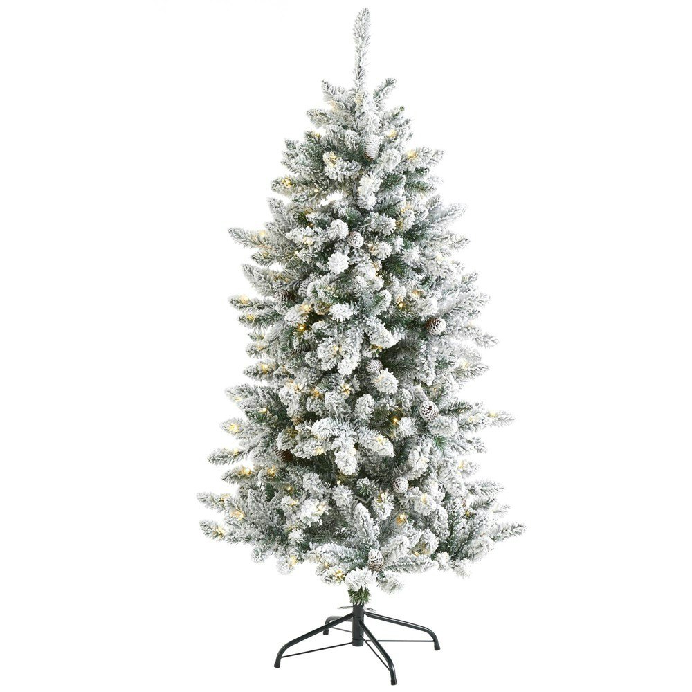 Nearly Natural 5-Foot Pre-Lit Flocked Livingston Fir Artificial Christmas Tree: $91.99 Nearly Natural 5-Foot Pre-Lit Flocked Livingston Fir Artificial Christmas Tree: $91.99