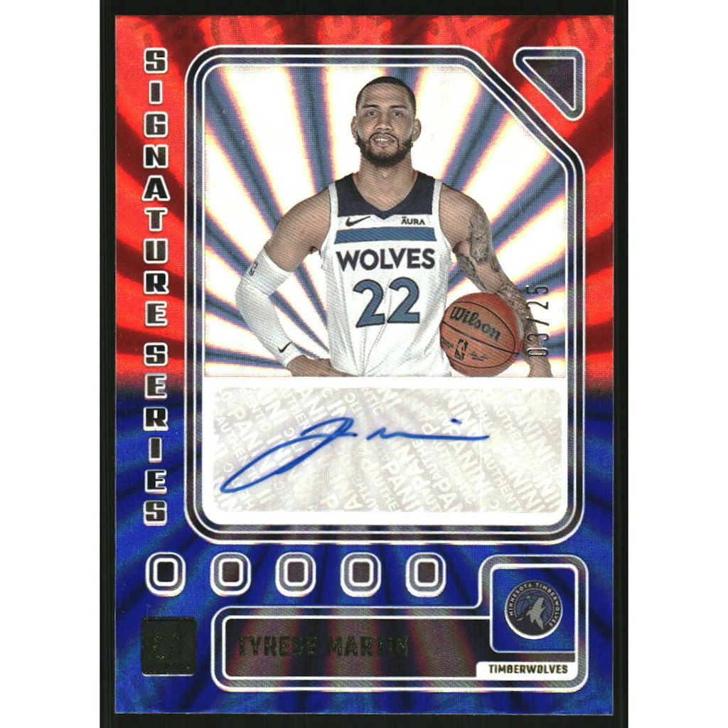 Tyrese Martin 2023-24 Donruss Signature Series Holo Red and Blue Laser Card: $18 Tyrese Martin 2023-24 Donruss Signature Series Holo Red and Blue Laser Card: $18