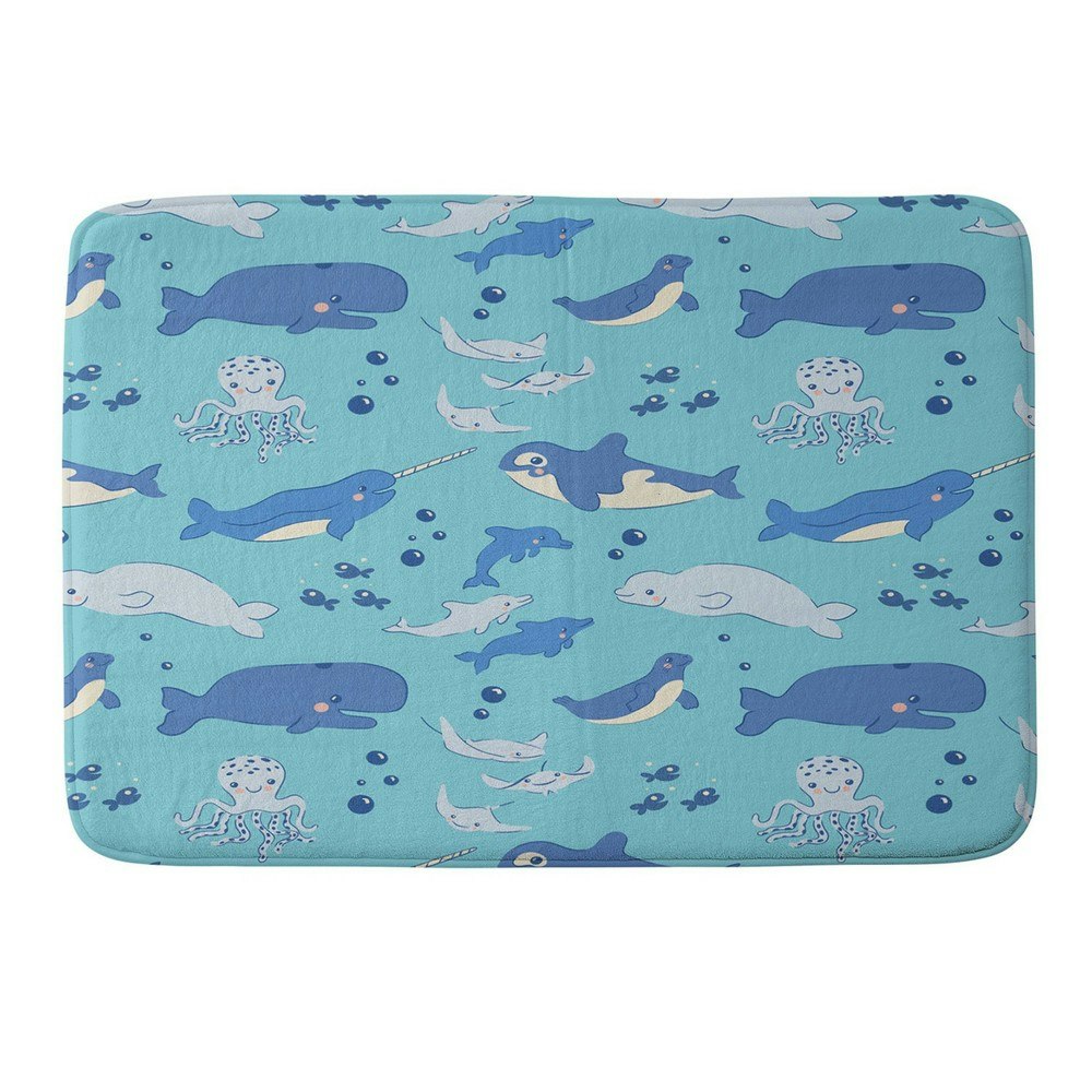 Deny Designs Kids' Carriecantwell Sweet Sea Life Memory Foam Bath Mat: $65.99