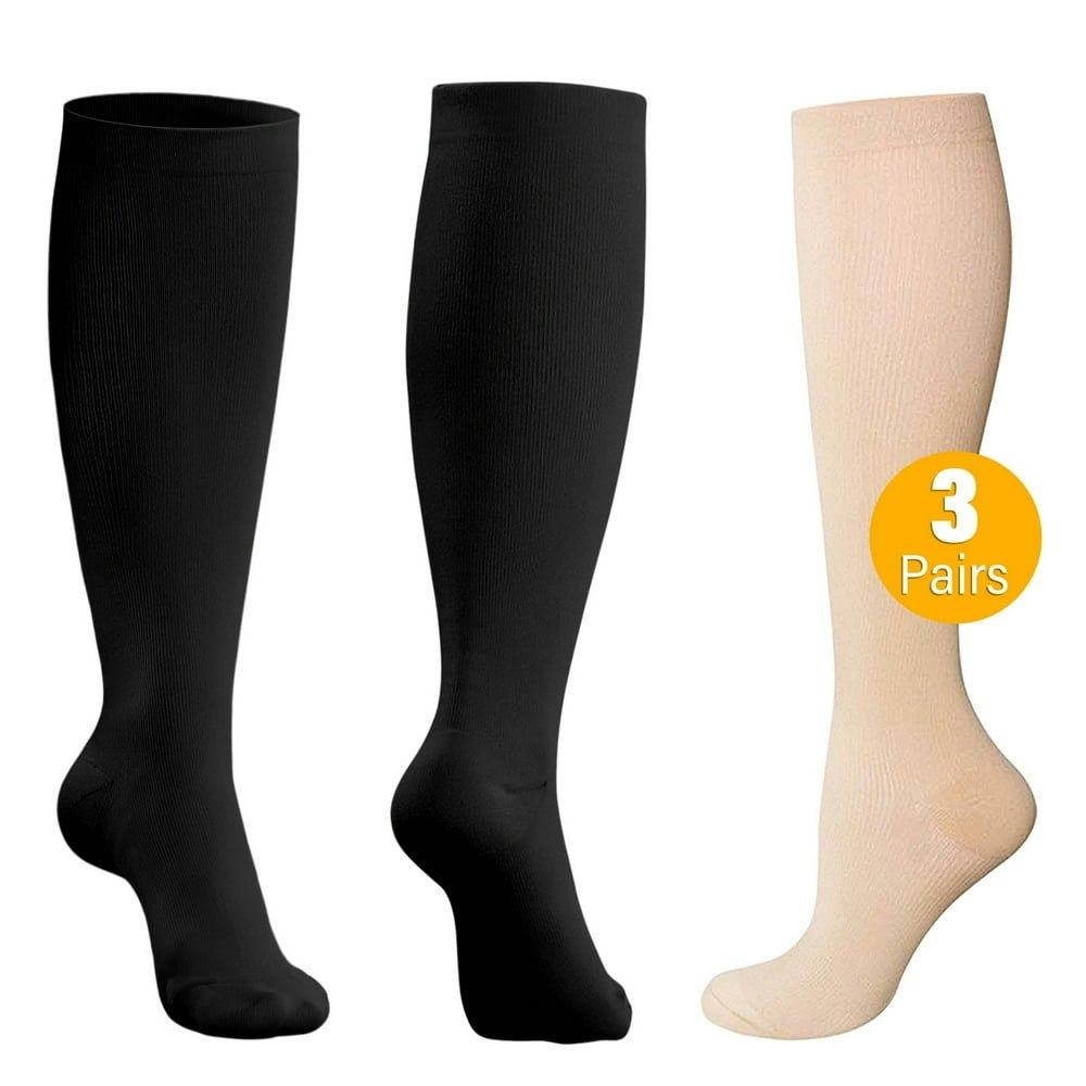 CaiDieNu 20-30 mmHg Compression Socks 3-Pack: $10.95