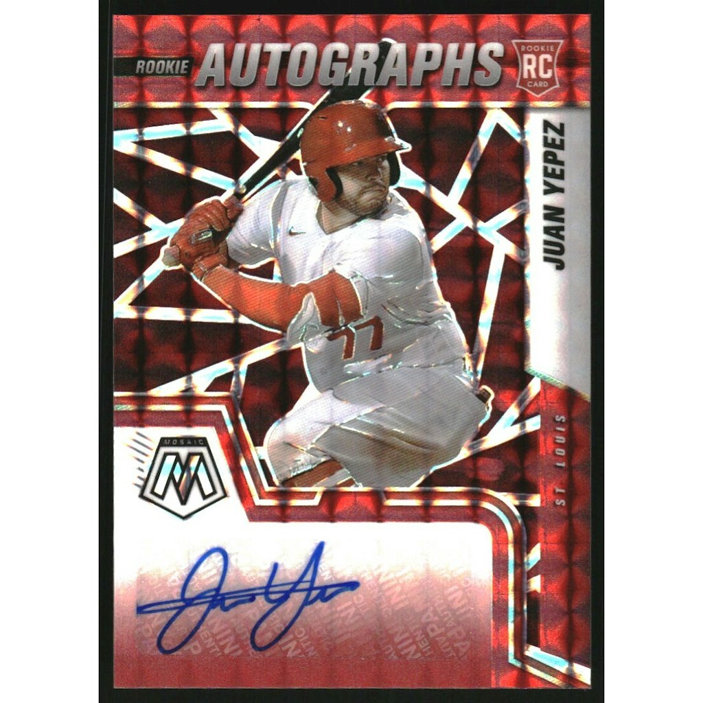 2022 Panini Mosaic Choice Juan Yepez Rookie Autograph Card: $22.50 2022 Panini Mosaic Choice Juan Yepez Rookie Autograph Card: $22.50