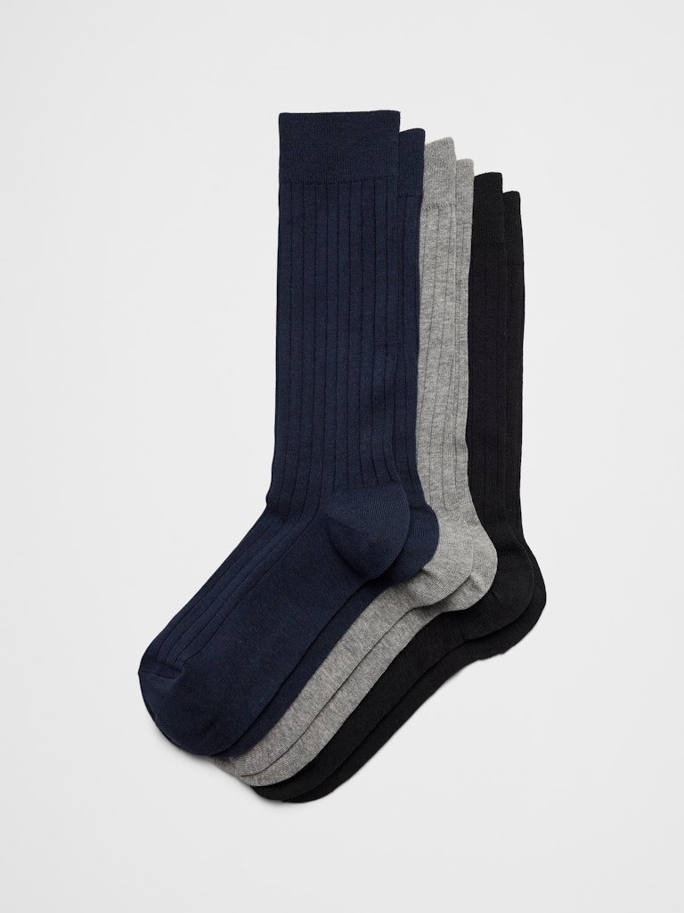 Ribbed Dress Socks 3-Pack: $17.50 Ribbed Dress Socks 3-Pack: $17.50
