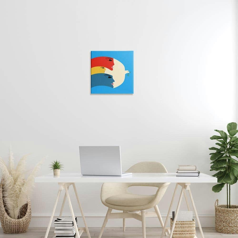 Carrie Cantwell Peaceful Dove with Faces 17" x 17" Art Print: $31.92 Carrie Cantwell Peaceful Dove with Faces 17" x 17" Art Print: $31.92