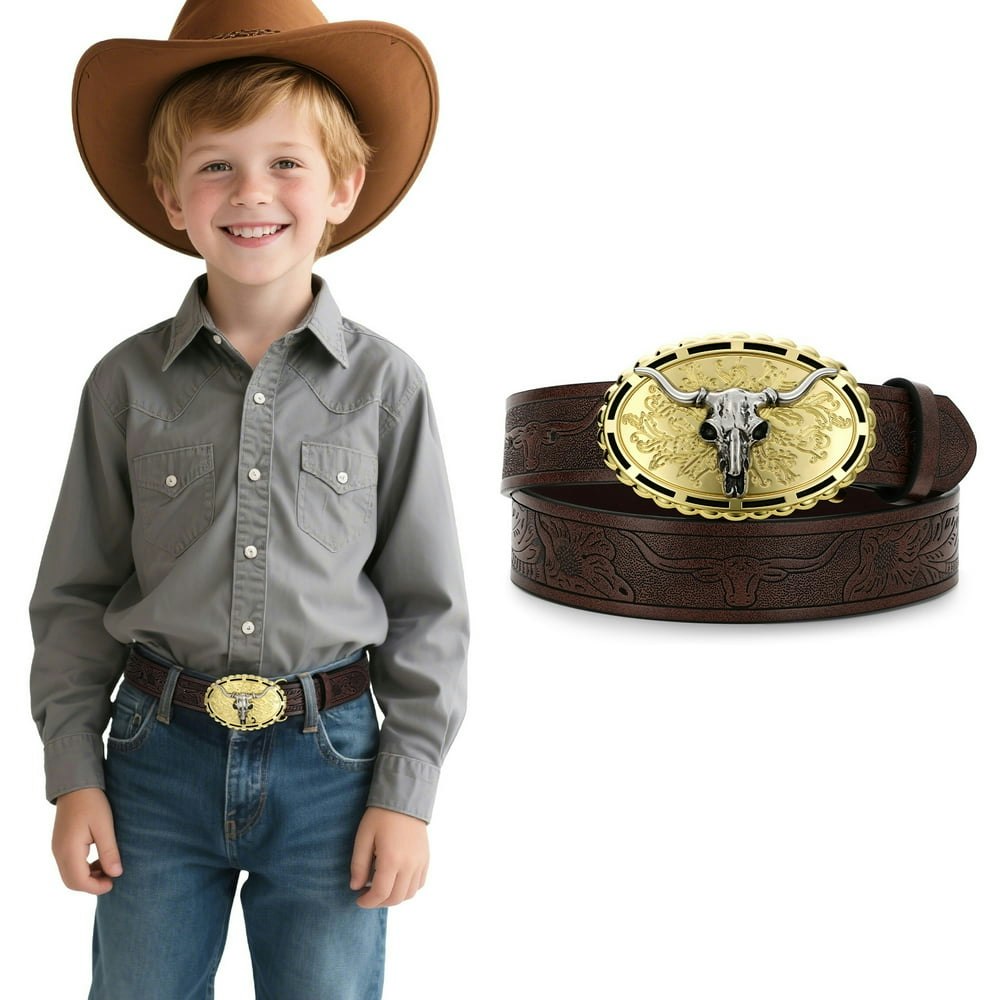 Kids' Embossed Bull Leather Belt: $12.29 Kids' Embossed Bull Leather Belt: $12.29