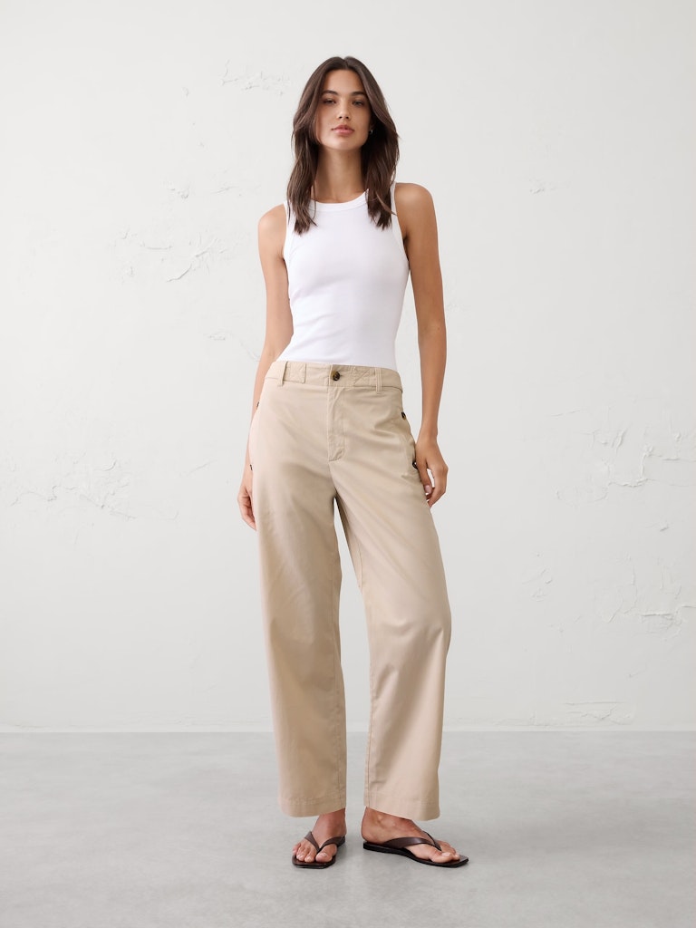 Straight High-Rise Utility Twill Pant: $79.97 Straight High-Rise Utility Twill Pant: $79.97