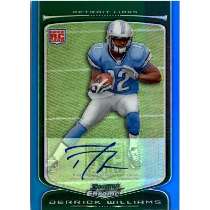 2009 Bowman Chrome Derrick Williams Rookie Autograph Blue Refractor Card: $10.80