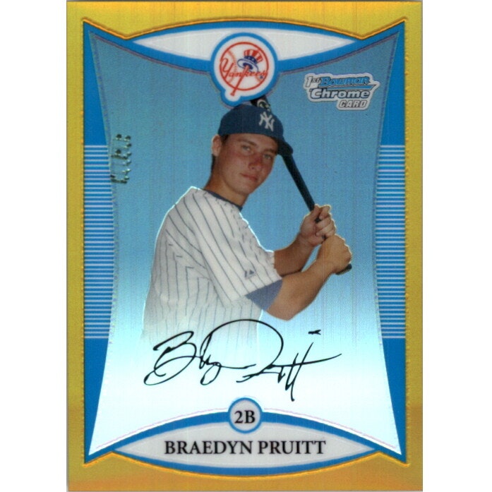 2008 Bowman Chrome Prospects Gold Refractor Braedyn Pruitt #BCP72: $22.50 2008 Bowman Chrome Prospects Gold Refractor Braedyn Pruitt #BCP72: $22.50