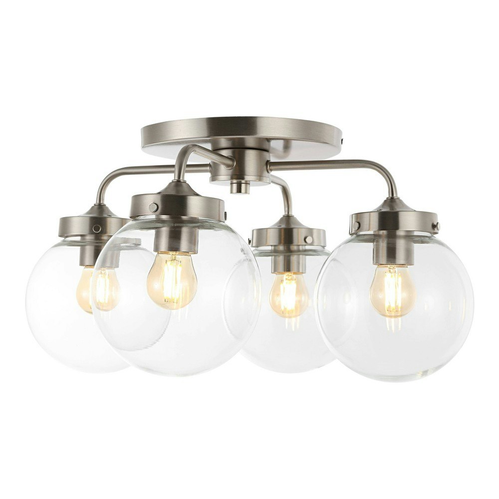 Jonathan Y 18-Inch 4-Light Farmhouse Semi Flush Mount: $90.99 Jonathan Y 18-Inch 4-Light Farmhouse Semi Flush Mount: $90.99
