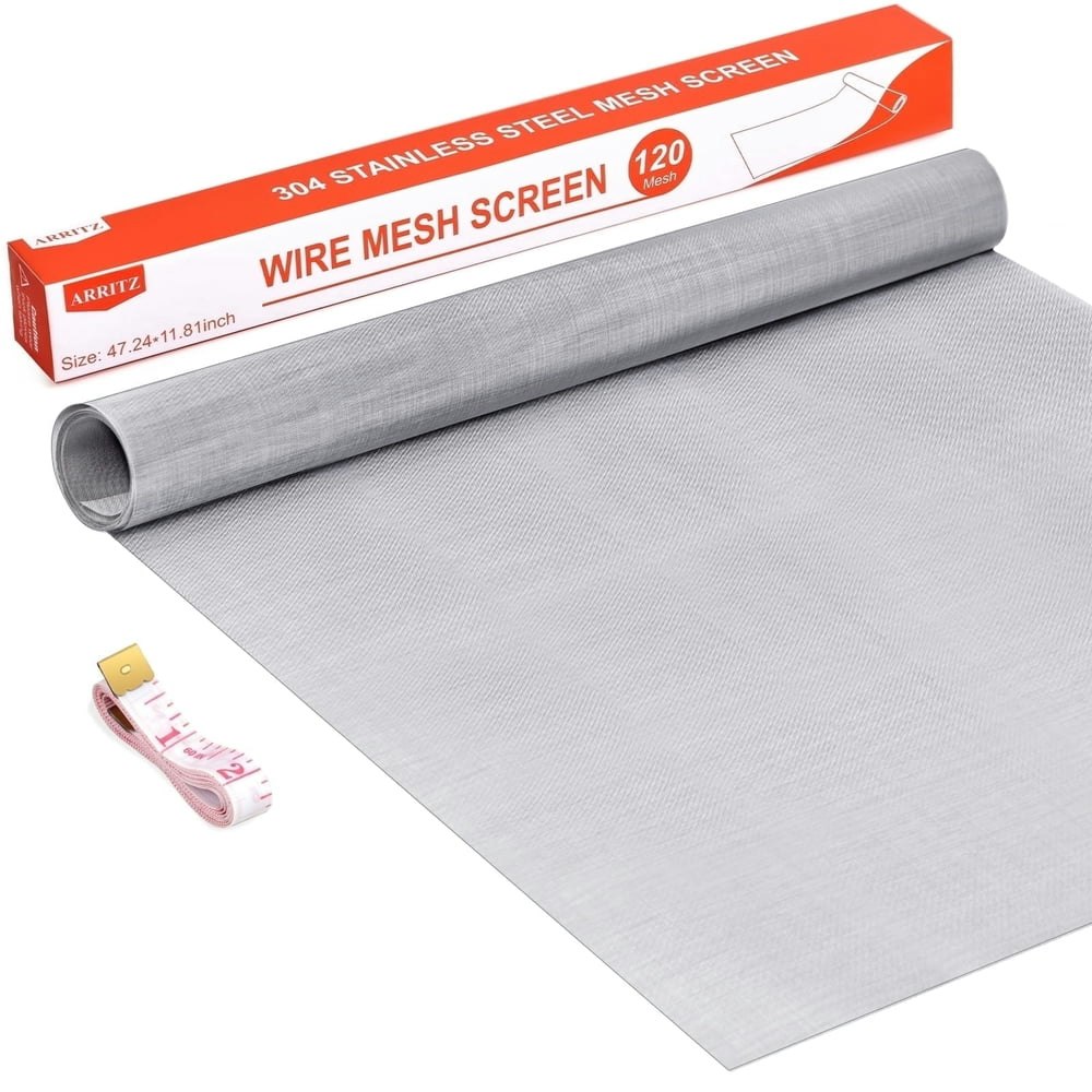 Arritz 120-Mesh 304 Stainless Steel Filter Screen 11.8" x 47.2": $10.99