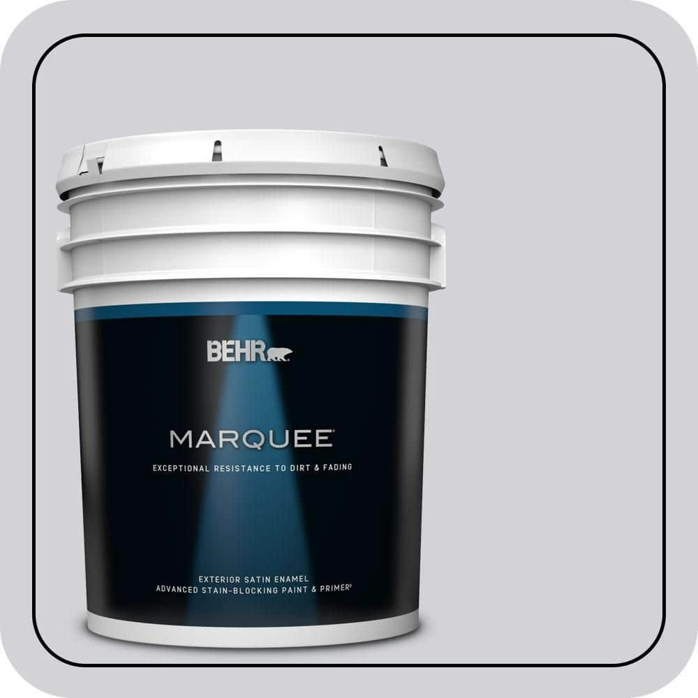 Behr Premium Plus 5-Gallon Etude Lilac Satin Exterior Paint and Primer: $325 Behr Premium Plus 5-Gallon Etude Lilac Satin Exterior Paint and Primer: $325
