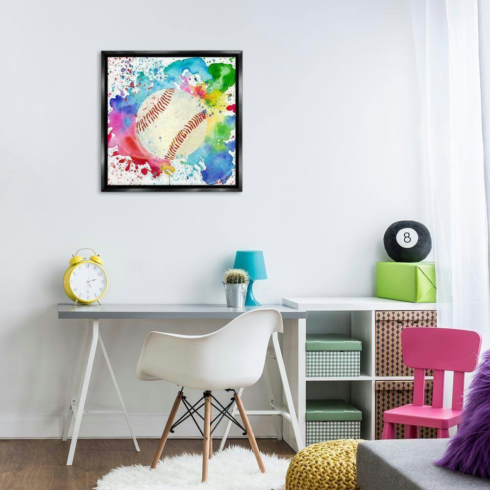Kim Allen Colorful Splash Baseball 25" x 25" Sports Art Print: $94.88 Kim Allen Colorful Splash Baseball 25" x 25" Sports Art Print: $94.88